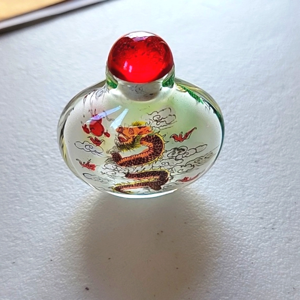 Vintage Chinese Art Glass Snuff Bottle
